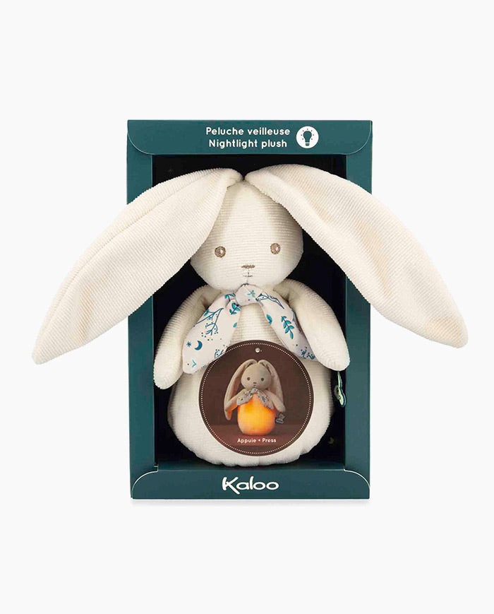 Iepuras de noapte, Kaloo, crem, cu lumini, 17,5 cm