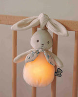 Iepuras de noapte, Kaloo, crem, cu lumini, 17,5 cm