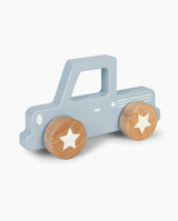 Masina de lemn, Little Dutch, albastra, 1 an+