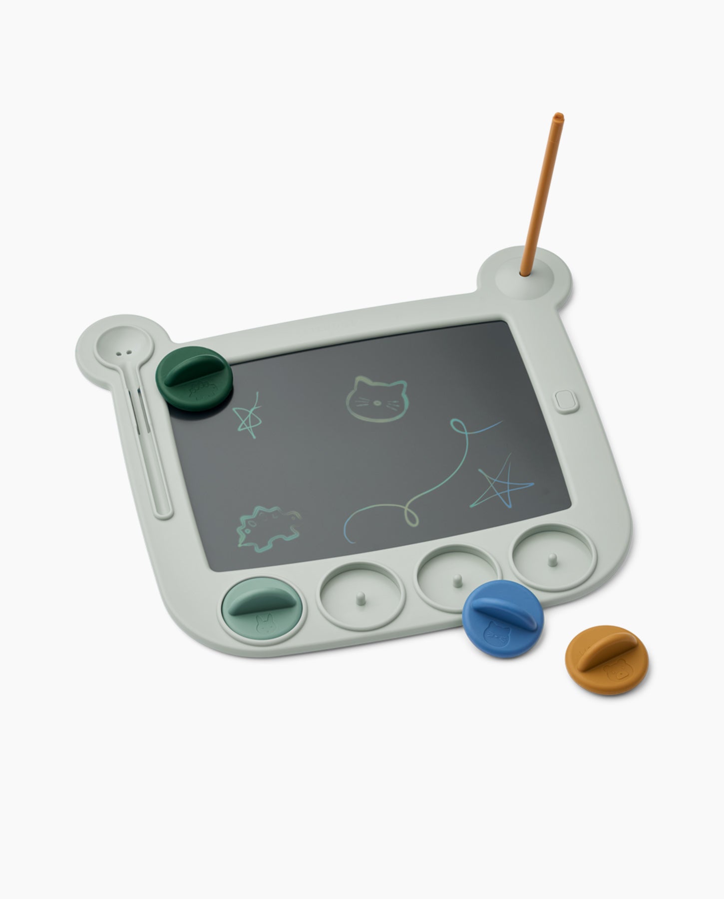 Tabla de desen LCD, Liewood, Venzora, cu stampile, Dove Blue multi mix