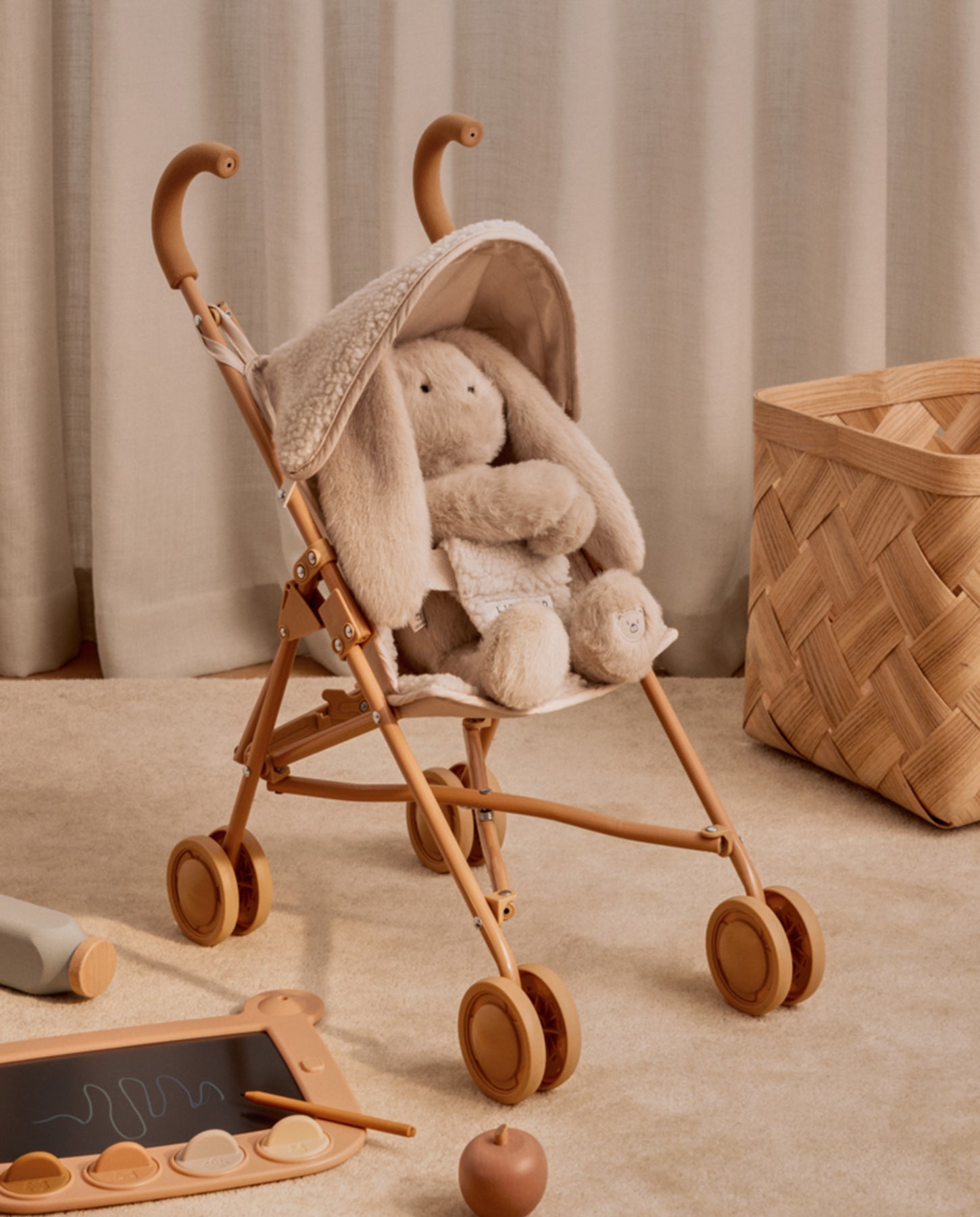 Carucior pentru papusi, Liewood, Elsie Pile, Sandy, 3 ani+