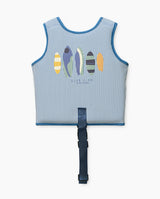 Vesta de inot copii, Liewood, Dove Seersucker, Riverside/Crème de la creme