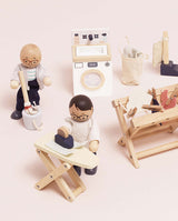 Mobilier pentru casuta, Le Toy Van, set camera de curatatorie, din lemn