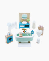 Mobilier de baie pentru casuta, Le Toy Van, Daisylane, set 19 piese, din lemn