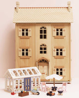 Accesorii casuta papusi, Le Toy Van, Sera si gradina, 16 piese, din lemn