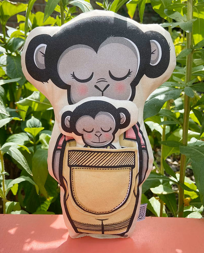 Perna decorativa, Micastricas, Monkey, din bumbac, 23 cm