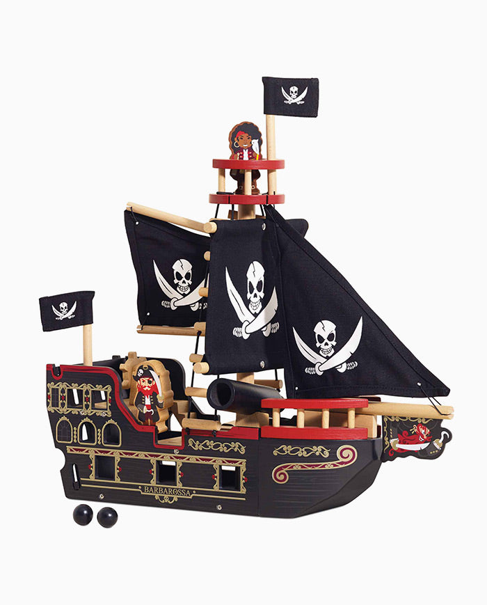 Jucarie din lemn, Le Toy Van, corabia piratilor, neagra