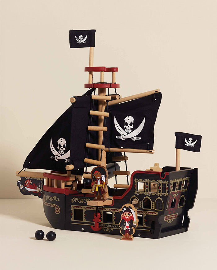 Jucarie din lemn, Le Toy Van, corabia piratilor, neagra