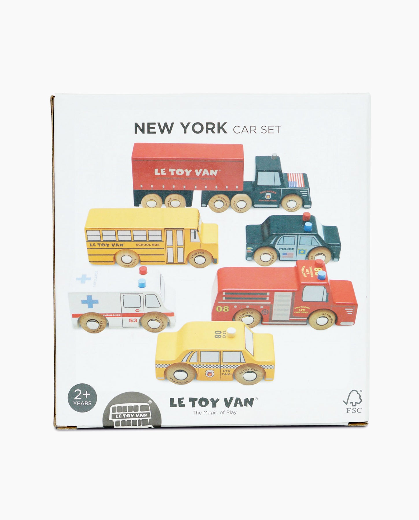 Set masini New York, Le Toy Van, din lemn, 3 ani+