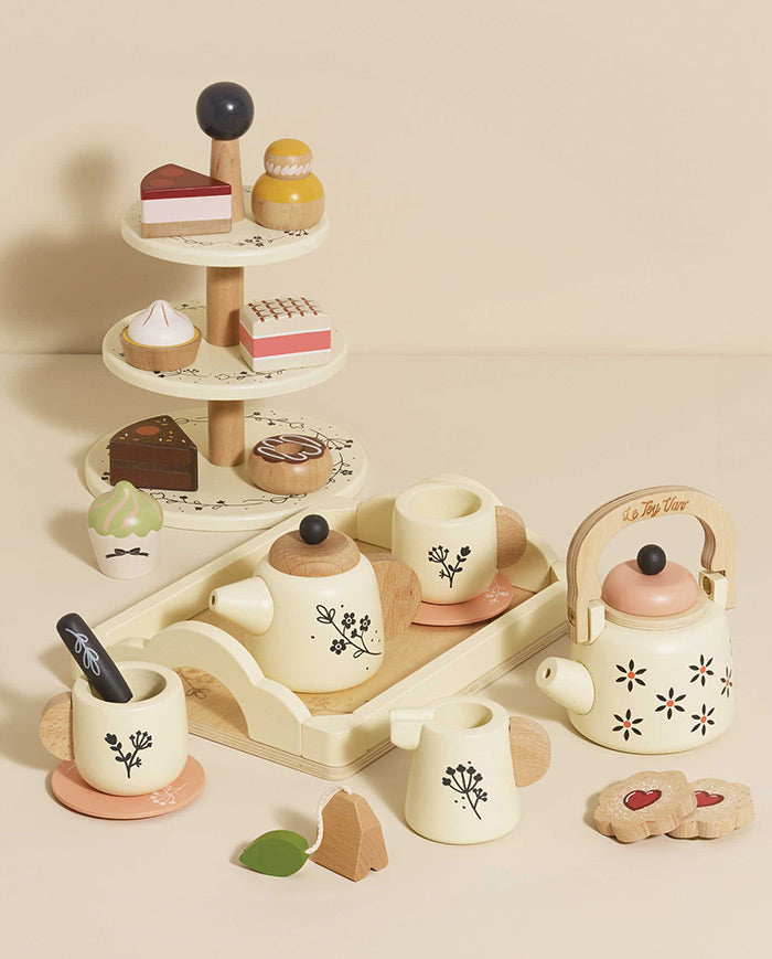 Set pentru ceai, Le Toy Van, 12 piese, din lemn, 3 ani+