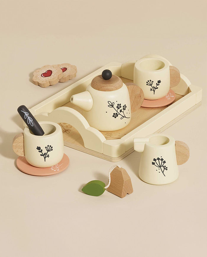 Set pentru ceai, Le Toy Van, 12 piese, din lemn, 3 ani+