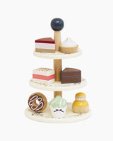 Platou etajat cu prajituri, Le Toy Van, 8 piese, din lemn