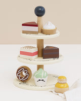 Platou etajat cu prajituri, Le Toy Van, 8 piese, din lemn