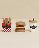 Set Hamburger, Le Toy Van, din lemn, 13 piese, 3 ani+