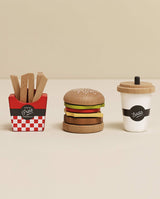 Set Hamburger, Le Toy Van, din lemn, 13 piese, 3 ani+