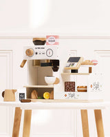 Cafenea Barista din Lemn, Le Toy Van, cu 17 accesorii, 3 ani+