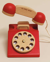 Telefon din lemn, Le Toy Van, rosu