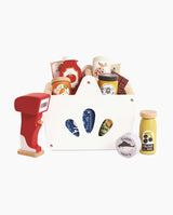 Set produse alimentare, Le Toy Van, cu scanner, din lemn, 3 ani+