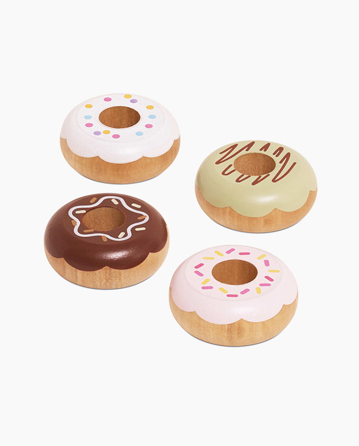 Set doughnuts din lemn, Le Toy Van, 4 bucati, 3 ani+