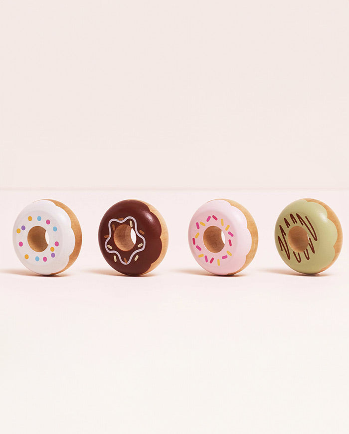 Set doughnuts din lemn, Le Toy Van, 4 bucati, 3 ani+