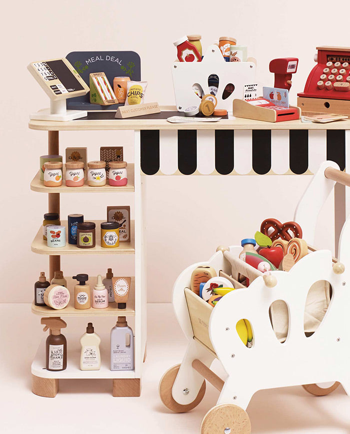 Set produse alimentare, Le Toy Van, 12 piese, din lemn, 3 ani+