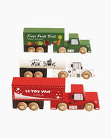 Set camioane cu remorca, Le Toy Van, din lemn, 3 ani+