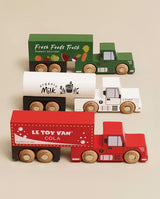 Set camioane cu remorca, Le Toy Van, din lemn, 3 ani+