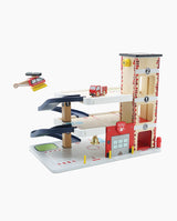 Garaj din lemn, Le Toy Van, Pompieri, 40 cm, 3 ani+
