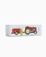 Tractor din lemn, Le Toy Van, rosu, 3 ani+