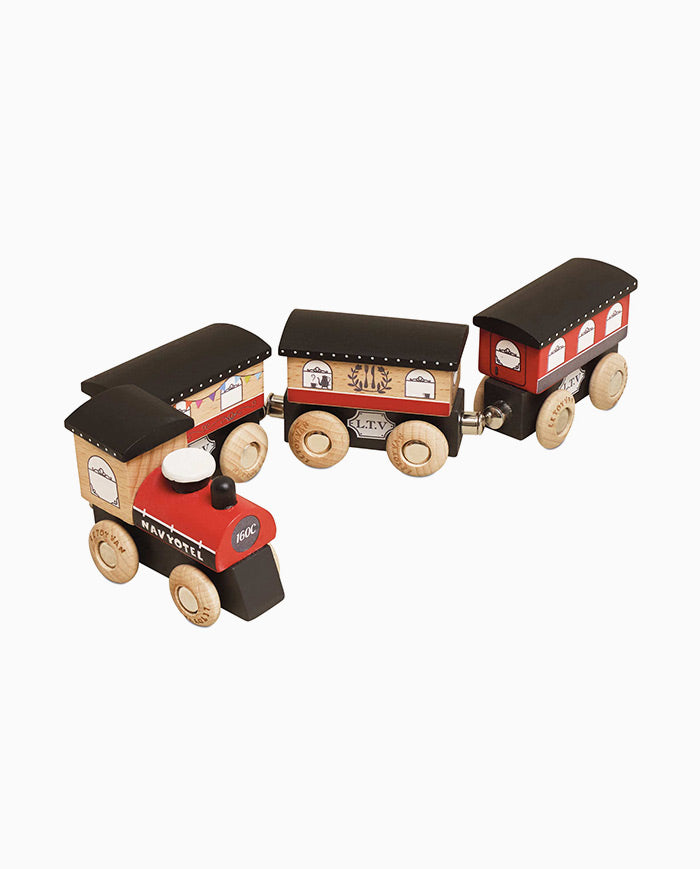 Trenulet de pasageri, Le Toy Van, Royal Express, din lemn, rosu