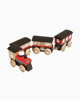Trenulet de pasageri, Le Toy Van, Royal Express, din lemn, rosu