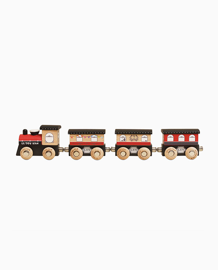 Trenulet de pasageri, Le Toy Van, Royal Express, din lemn, rosu