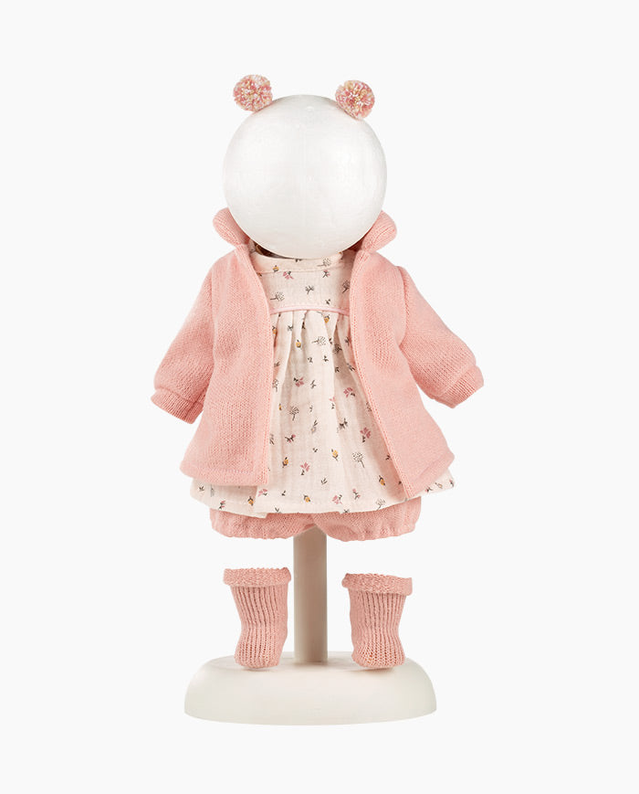 Imbracaminte Llorens, Papusi 33 cm, cu rochita crem, 5 piese