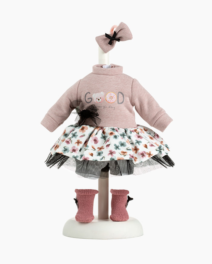Imbracaminte Llorens, Papusi 35 cm, fustita si bentita neagra, 5 piese