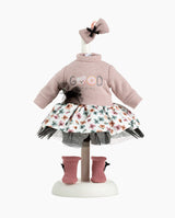 Imbracaminte Llorens, Papusi 35 cm, fustita si bentita neagra, 5 piese
