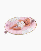 Imbracaminte Llorens, Bebelusi 42 cm, cu bentita si patut roz, 5 piese, 3 ani+