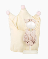 Imbracaminte Llorens, Bebelusi 40 cm, saculet de dormit coronita, 3 piese