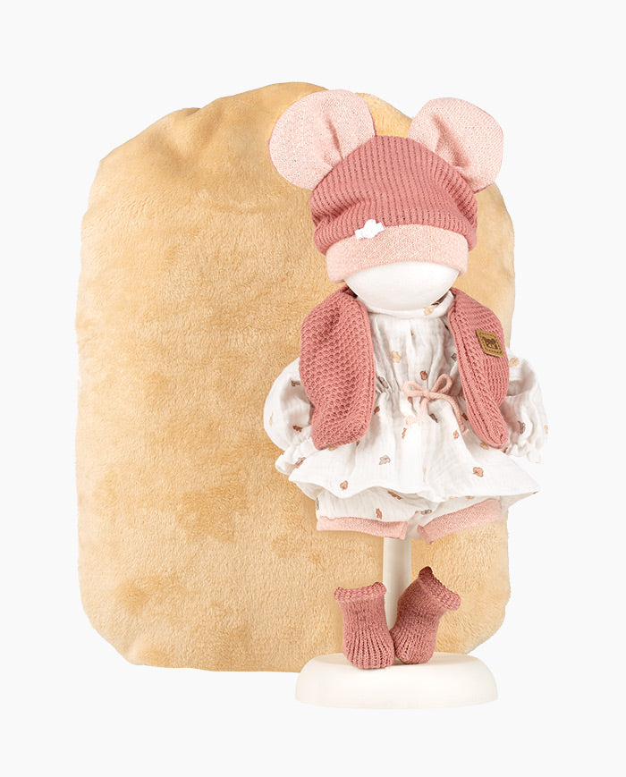 Imbracaminte Llorens, Bebelusi 40 cm, cu perinita bej, 6 piese