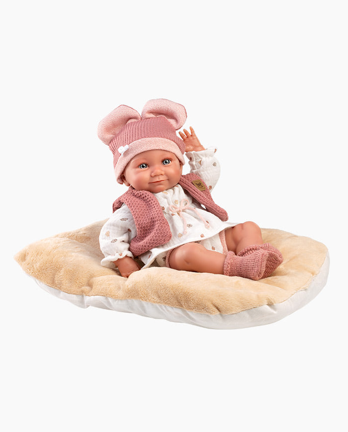 Imbracaminte Llorens, Bebelusi 40 cm, cu perinita bej, 6 piese