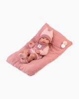 Imbracaminte Llorens, Bebelusi 40 cm, cu costumas si perinita roz, 6 piese