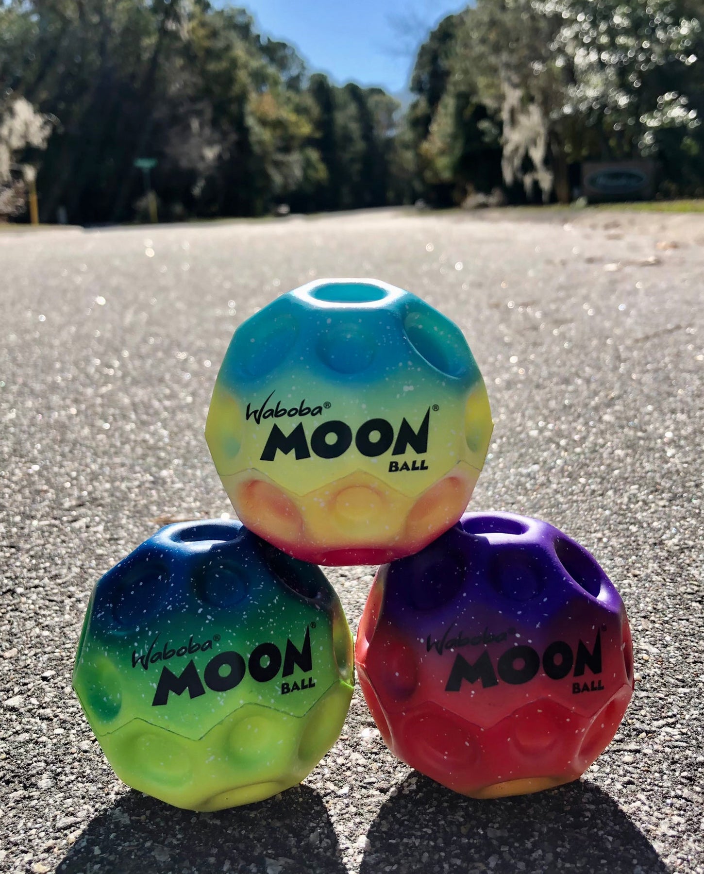 Minge pentru joaca, Waboba Moon, Rainbow, 63 mm